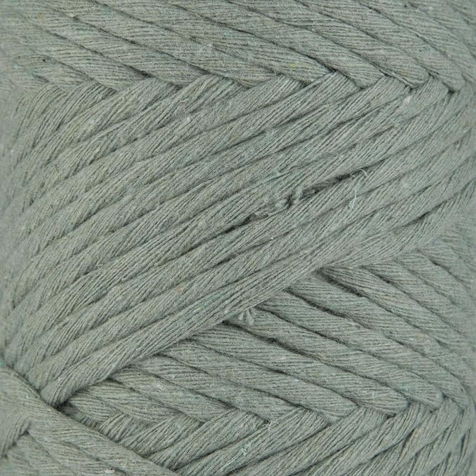 S Sensy 3mm Twisted - Vegan Recycled Cotton Macrame Cord, Sage, 109 Yards - Image 2