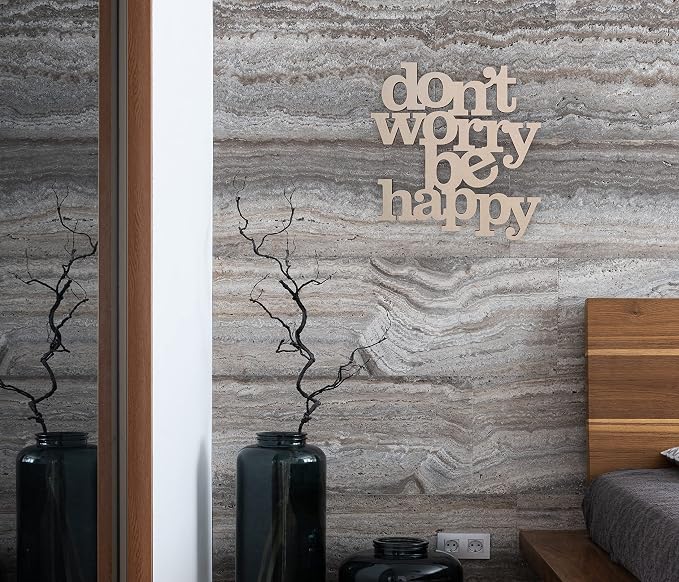 Jess and Jessica Don’t Worry Be Happy Wooden Sign 24" x1/4" Long – Home Decor Accent for Wall Hanging and DIY Crafts, Unfinished MDF Wood Cutout for Room Decor in Living Room or Home Office Use - Image 9