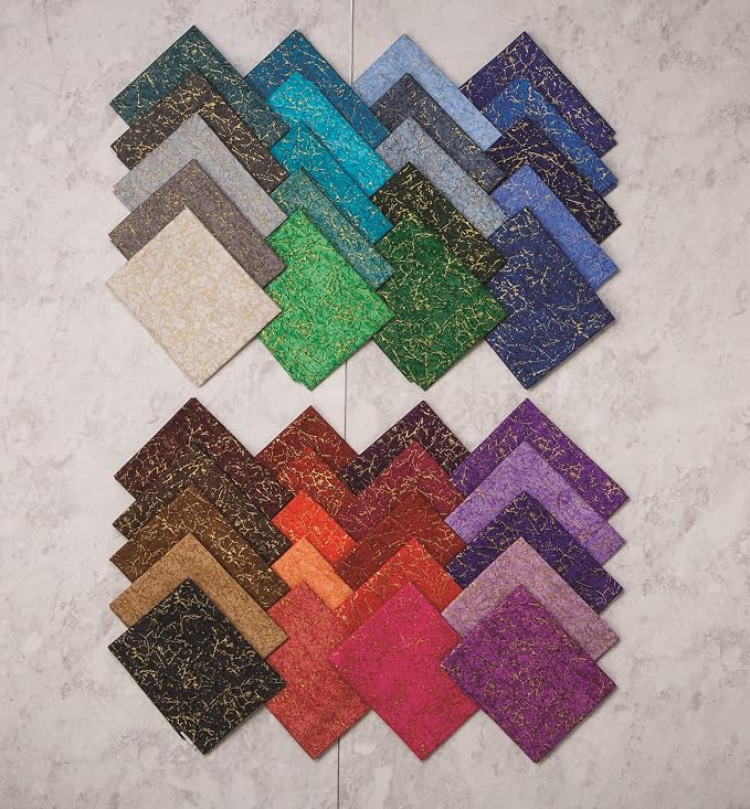 100% Cotton Precut Fabric Strips Bundle for Quilting | 40 pieces of assorted color precut jelly roll strips for sewing in the Quartz Metallic Tonals collection - Image 3