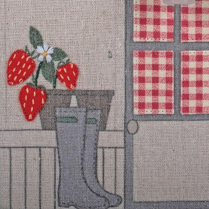 Hobby Gift Strawberry Greenhouse Sewing Box | Craft Storage Basket, Handle, Internal Accessories Tray, For Sewing Knitting and Hobby Supplies - Image 2