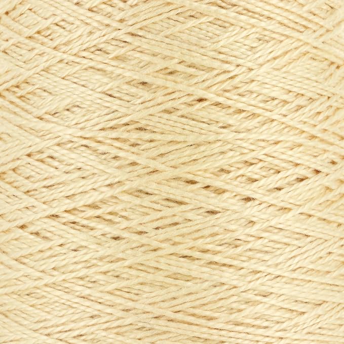 Valley Yarns Valley Cotton 3/2 Weaving Yarn - 100% Cotton - 16.01oz (454g), 1260yds (1152m) - Alabaster Color - for Weavers & Machine Knitters - Woven Blankets, Towels, Mats - Machine Washable by Valley+Yarns