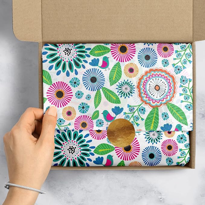 Jillson Roberts Bulk 240 Sheet-Count 20 x 30 Premium Printed Tissue Paper Available in 12 Designs, Pretty Petunia - Image 4