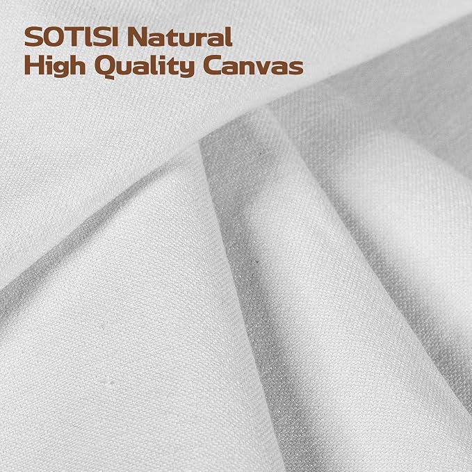 Canvas Fabric, Premium 10oz White Cotton Duck Canvas Fabric 62'' Wide for Arts & Crafts, Backings, Covers,5Yd (60 x 180 inchs) - Image 2