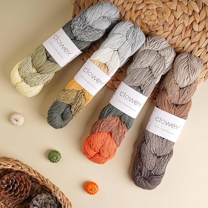 7 Colored Gradient Braided Cotton Macrame Cord, 2.5mm x 273 yds Variegated Artisan Macrame Yarn, Rainbow Craft Cord, Multicolor Macrame Rope for Crocheting and Knitting (N9, 1 Ball) - Image 5
