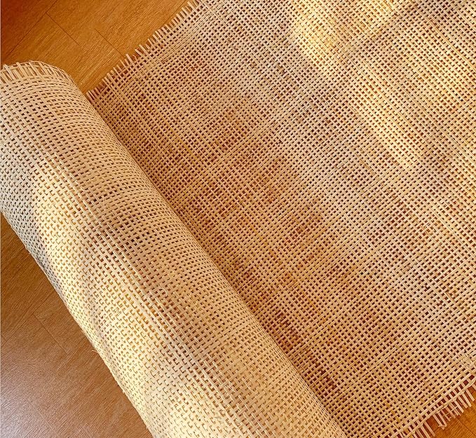 36"(3Feet) Width x 3.3 Feet Length Natural Cane Webbing Large Size Rattan Roll, Caning Material, Cane Webbing roll, Rattan Material Fabric Sheet from Origin Asia for Furniture Chair Dresser Cabinet by Unknown