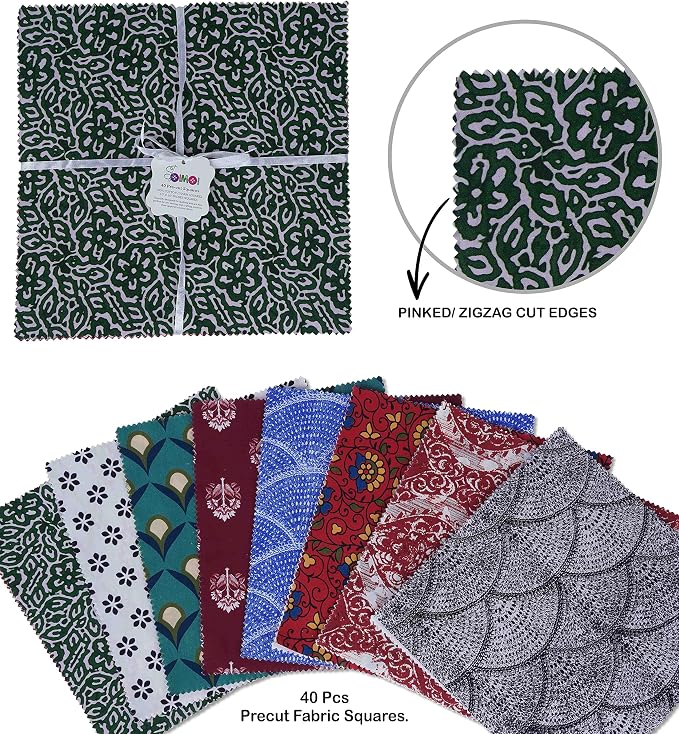 Precut 10-inch Prints Cotton Fabric Bundle Quilting Squares Charm Pack DIY Patchwork Sewing Craft- - Image 3