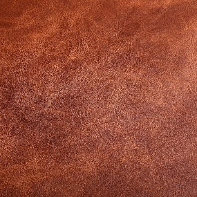 Premium Faux Leather Upholstery Fabric 1.2mm Thickness，Waterproof Upholstery Leather Distressed Bark Fabric(Brown,Pre-Cut 72"x54") - Image 2