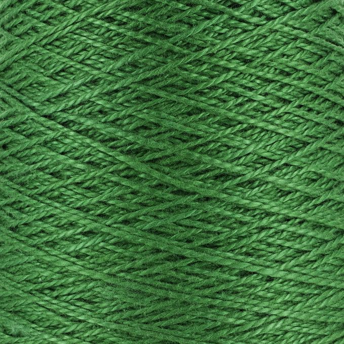 Valley Yarns Valley Cotton 3/2 Weaving Yarn - 100% Cotton - 16.01oz (454g), 1260yds (1152m) - Pine Green Color - for Weavers & Machine Knitters - Woven Blankets, Towels, Mats - Machine Washable by Valley+Yarns