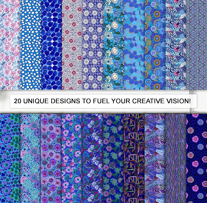 Soimoi 40 Pcs 10 x 10 inches Quilting Fabric Bundles Precut, DIY Cotton Fabric Squares, Printed Layer Cakes Patchwork Materials for Crafts Cloths Decor,Charm Squares for Quilts,Sewing - Blue Harmony - Image 4