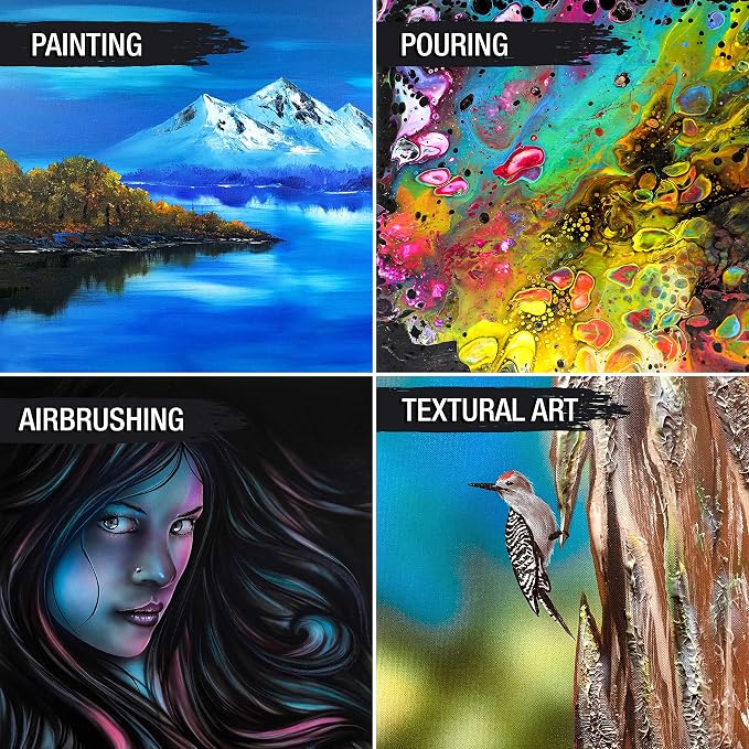 U.S. Art Supply X-Large Stretched Canvas for Painting 24x36 inch Gallery Depth 1-1/2" Thick, 3-Pack - 12oz Acrylic Gesso Triple Primed, Professional Artist Quality, 100% Cotton - Oil, Pouring Paint - Image 6