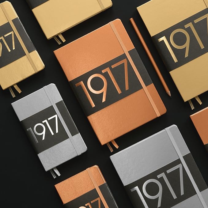 LEUCHTTURM1917 Metallic Special Edition - Pocket A6 Ruled Hardcover Notebook (Gold) - 187 Numbered Pages - Image 5