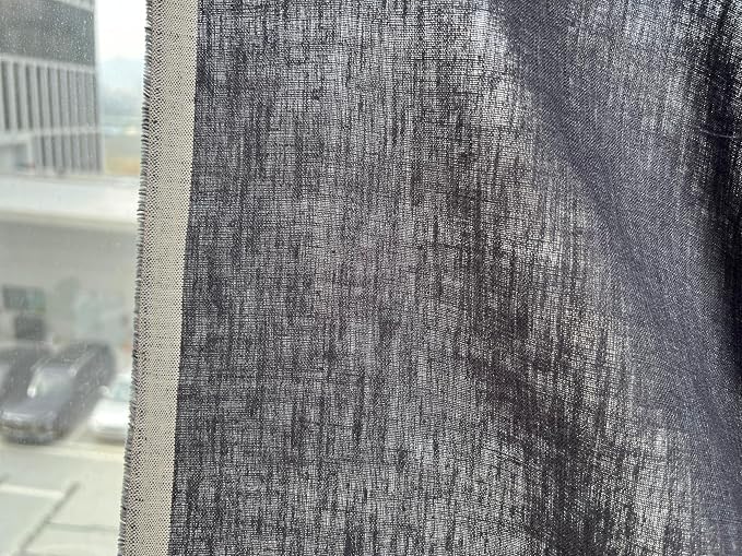 100% Linen Fabric, Délavé Vintage Yarn Dyed, Medium-Heavy Weight – 52" Wide Pre-Washed Soft for Apparel, Crafts & Home Decor | The Linen Lab (Dark Grey, 1 Yard pre Cut) - Image 9